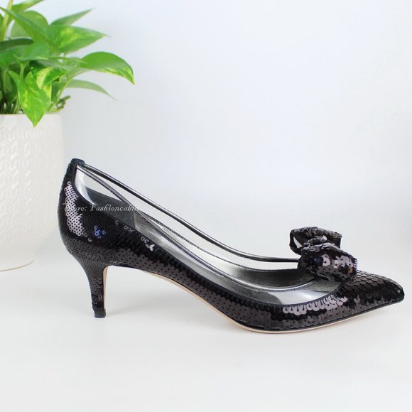 NEW VALENTINO GARAVANI Pumps- RUNWAY-SEQUIN DOLLYBOW - Picture 5 of 15